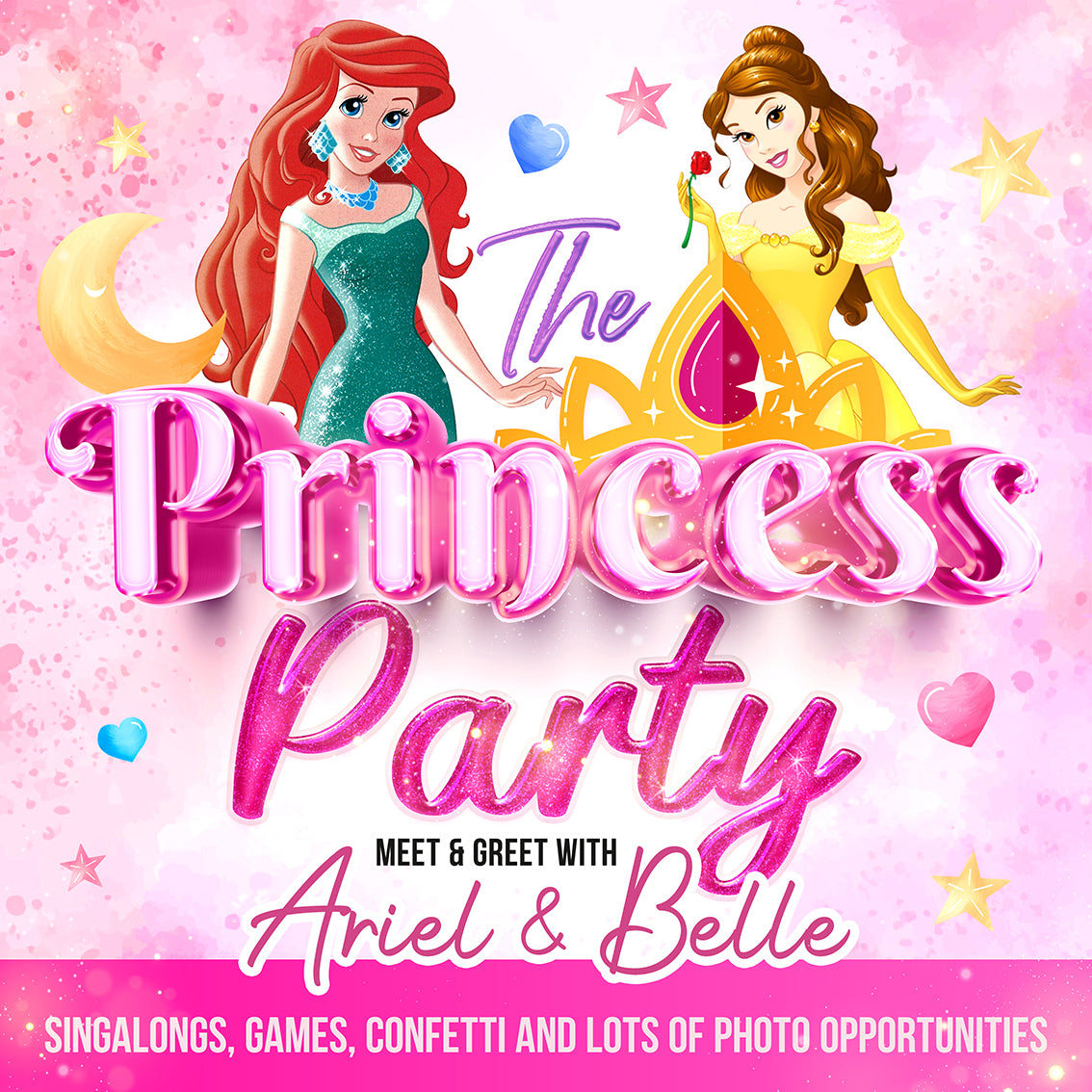 THE PRINCESS PARTY 👸🏼 👑 with Ariel and Belle at 11.30am